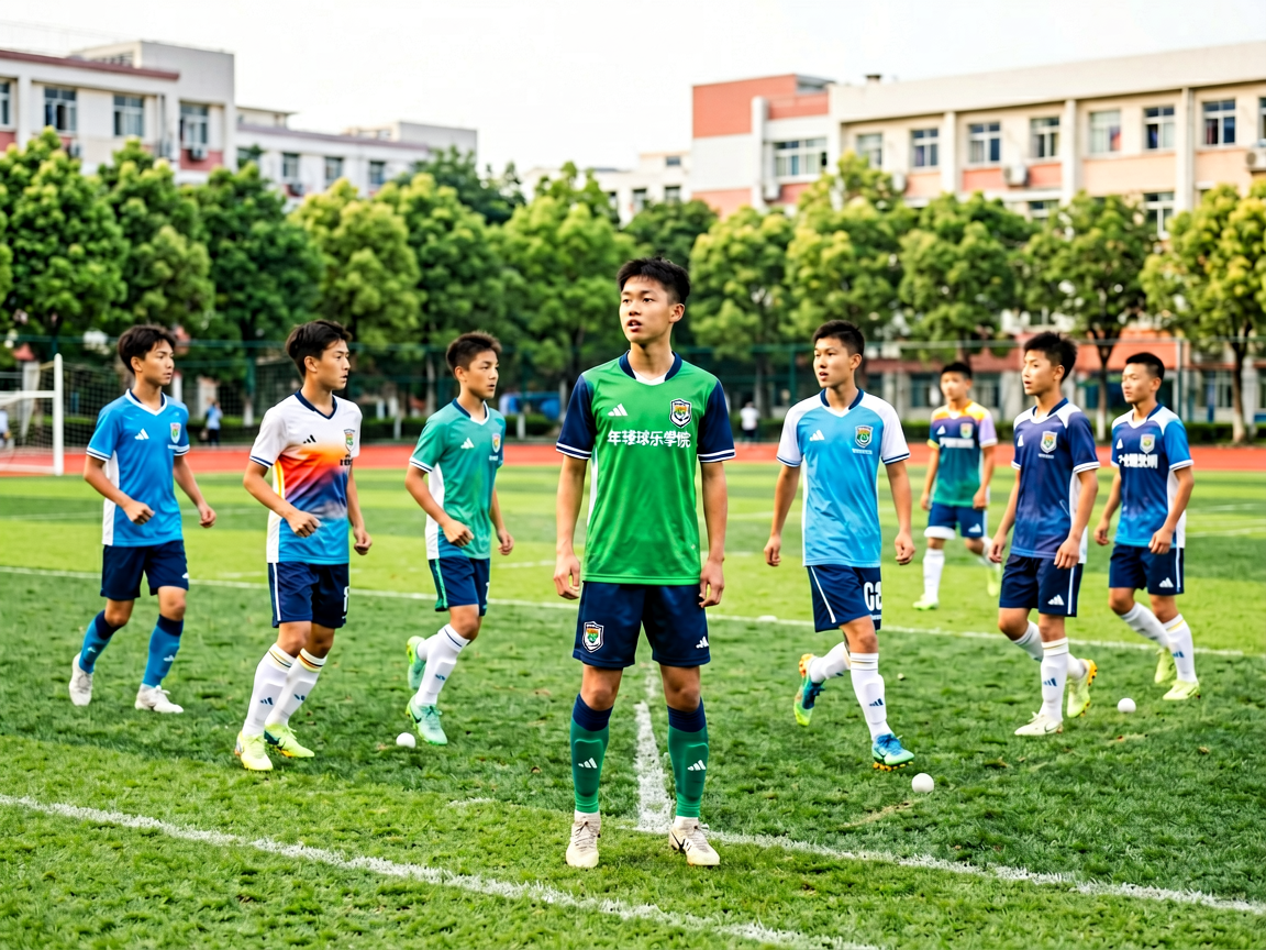 足球青训学院小球员训练